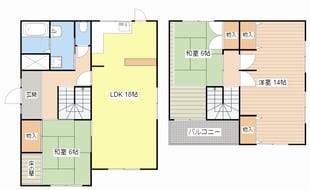 長曽根南町Y邸貸家の物件間取画像